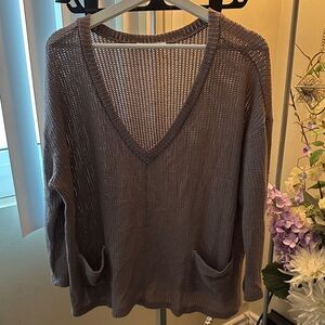 Kaitlyn V-Neck Sweater - Taupe